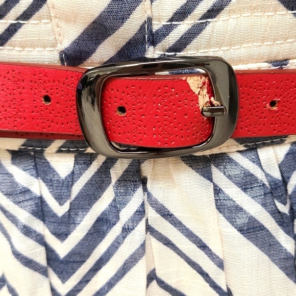 Teese Me Chevron Print Strapless Dress with Belt size 13 - Picture 3 of 8